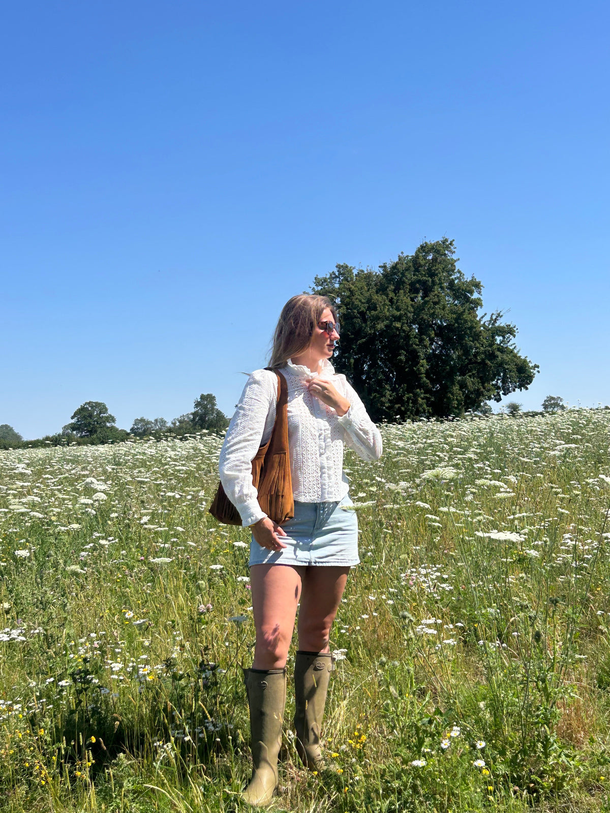 With you favourite handbag and wellies